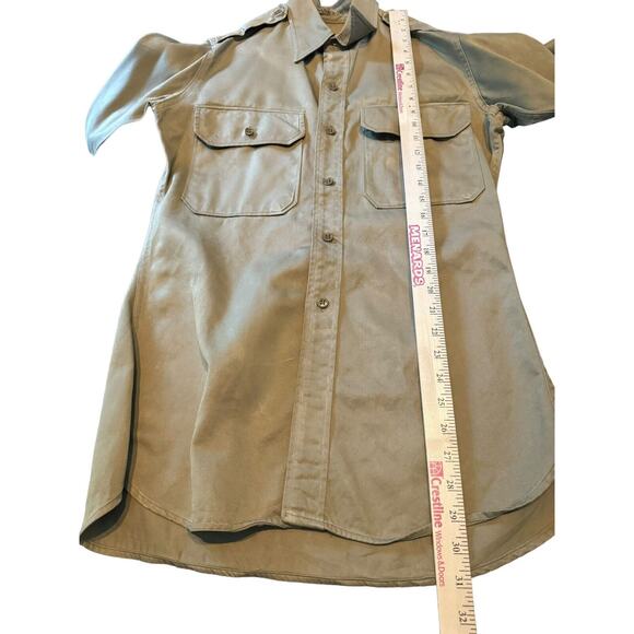 Army Engineer School Military Long Sleeve Shirt with Patch 14.5 X 32 Heavy READ - Picture 6 of 9